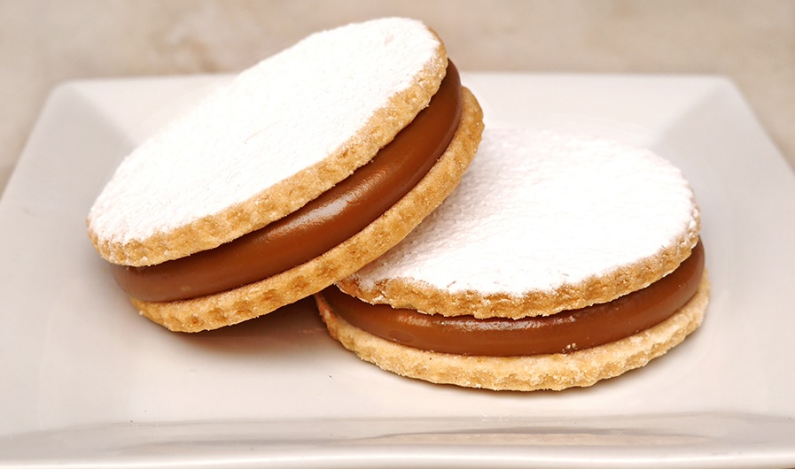 alfajor con dulce de leche