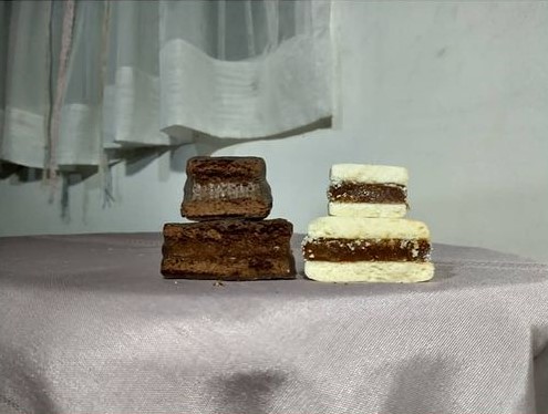 alfajorcitos de maicena y chocolate